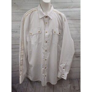 Attitude Gold Legendary White Mens Long Sleeve Shirt 5X